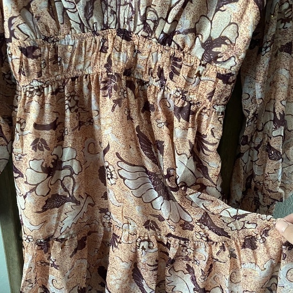 NWT O.P.T Smock Floral Peasant Dress - Picture 7 of 10